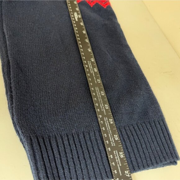 Fair Isle Navy Sweater Mens Large Knit Cozy Warm Cabin Core Pullover Classic Ski - Picture 10 of 14